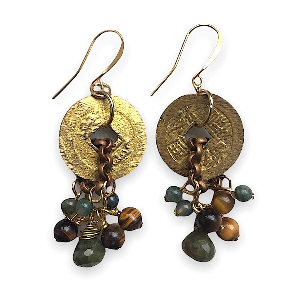 Zhao Bao Ancient Chinese Coin Earrings